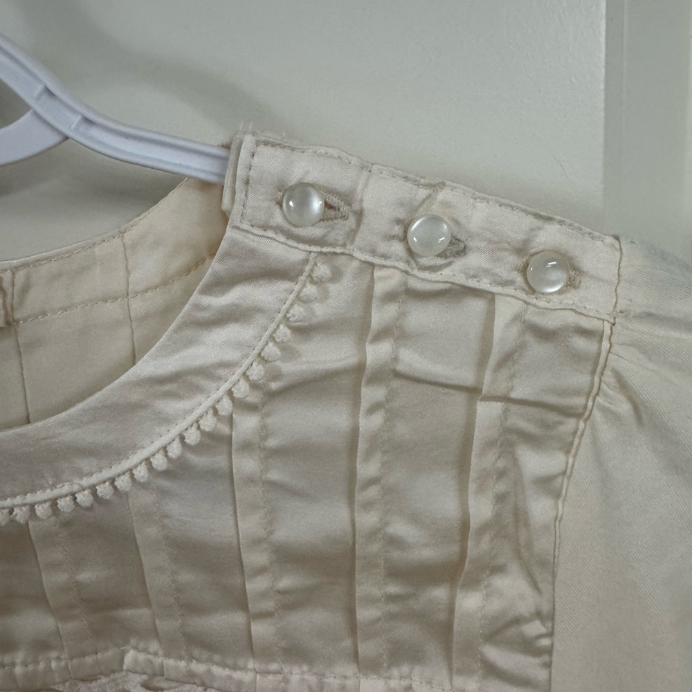 Anthropologie Tiny Elegant Cream Lace Women's Blouse - Picture 7 of 8
